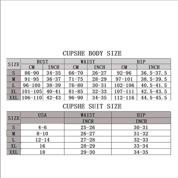 Cupshe Orange and Blue Colorblock Two-Piece Swim Sz Medium NWT - Picture 9 of 9